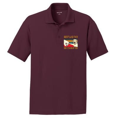 Best Lab Dad Ever Retro Vintage PosiCharge RacerMesh Polo