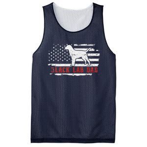 Black Lab Dad Distressed American Flag Patriotic Dog Mesh Reversible Basketball Jersey Tank