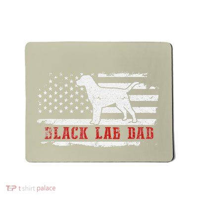 Black Lab Dad Distressed American Flag Patriotic Dog Mousepad