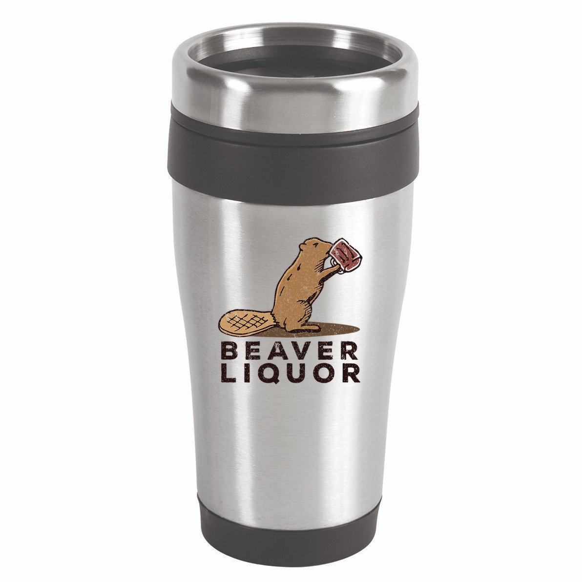 Beaver Liquor Drinking 16oz Travel Tumbler