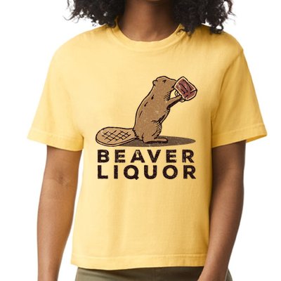 Beaver Liquor Drinking Comfort Colors Boxy T-Shirt