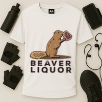 Beaver Liquor Drinking Cooling Performance Crew T-Shirt