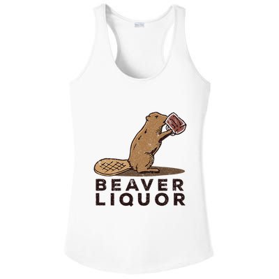 Beaver Liquor Drinking Ladies PosiCharge Competitor Racerback Tank