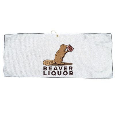 Beaver Liquor Drinking Large Microfiber Waffle Golf Towel