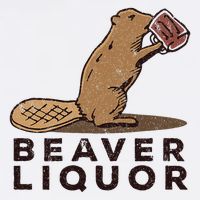 Beaver Liquor Drinking Cropped Pullover Crew