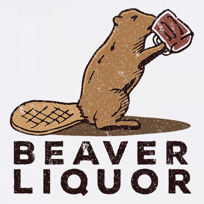 Beaver Liquor Drinking Cropped Pullover Crew