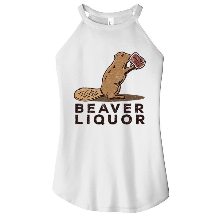 Beaver Liquor Drinking Women's Perfect Tri Rocker Tank