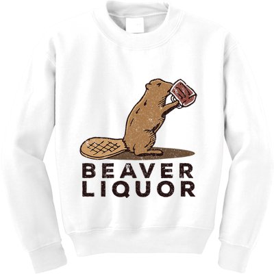Beaver Liquor Drinking Kids Sweatshirt