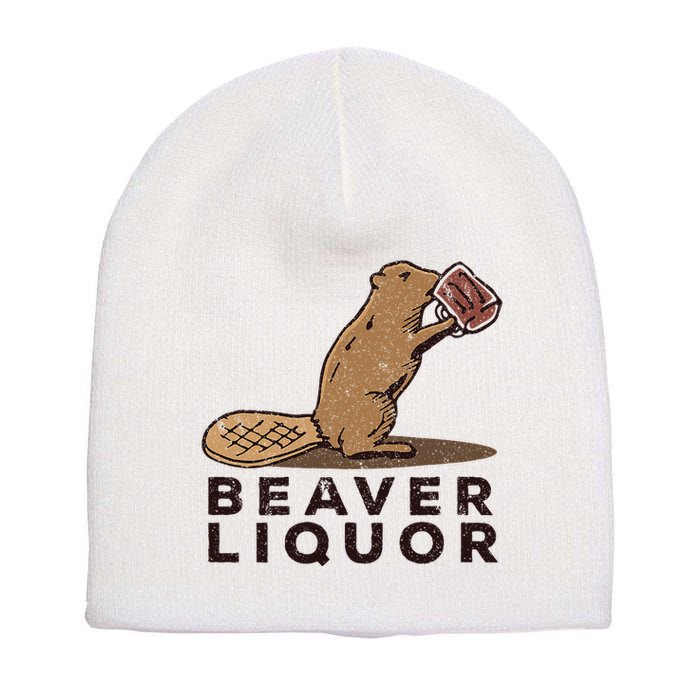 Beaver Liquor Drinking Short Acrylic Beanie