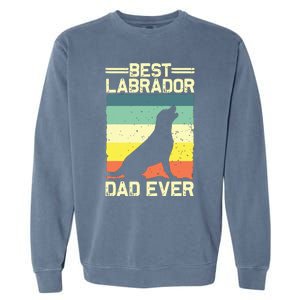 Best Labrador Design For Dad Men Labrador Retriever Lovers Garment-Dyed Sweatshirt