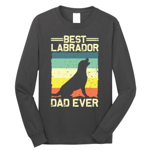 Best Labrador Design For Dad Men Labrador Retriever Lovers Long Sleeve Shirt