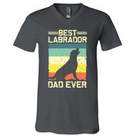 Best Labrador Design For Dad Men Labrador Retriever Lovers V-Neck T-Shirt