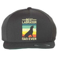 Best Labrador Design For Dad Men Labrador Retriever Lovers Wool Snapback Cap