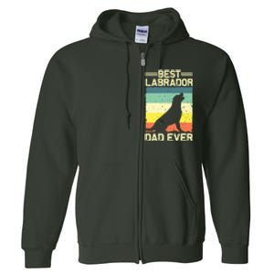 Best Labrador Design For Dad Men Labrador Retriever Lovers Full Zip Hoodie