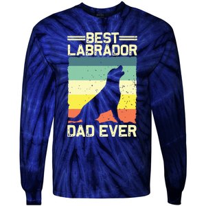 Best Labrador Design For Dad Men Labrador Retriever Lovers Tie-Dye Long Sleeve Shirt