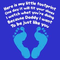Be Like Dad Poem Footprint I Love Daddy Fathers Day Gift 16 in Basic Backpack