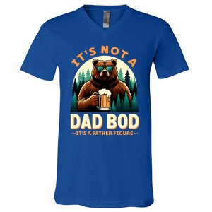 Beer Lover Dad Jokes ItS Not A Dad Bod ItS A Father Figure Gift V-Neck T-Shirt