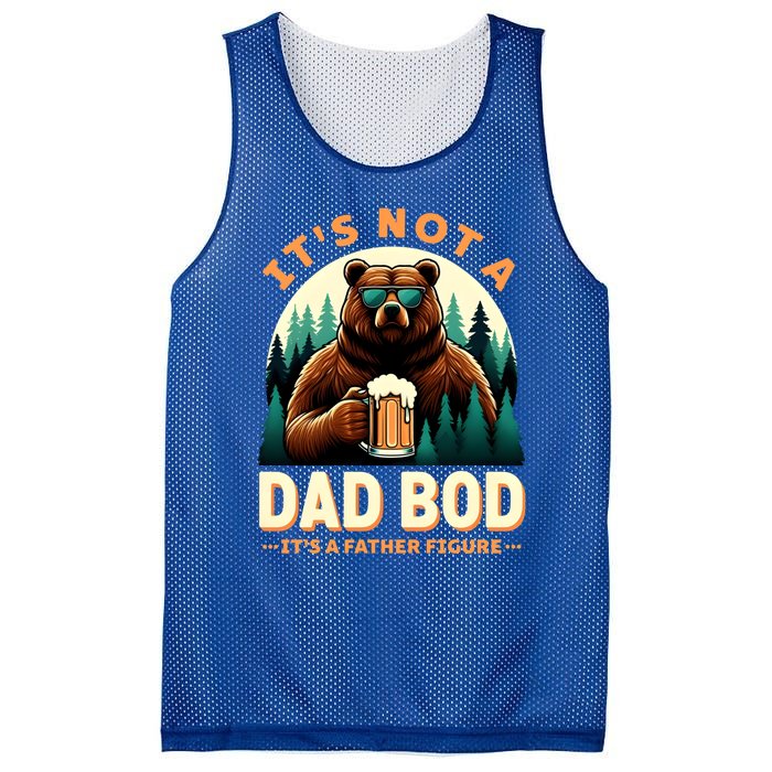 Beer Lover Dad Jokes ItS Not A Dad Bod ItS A Father Figure Gift Mesh Reversible Basketball Jersey Tank