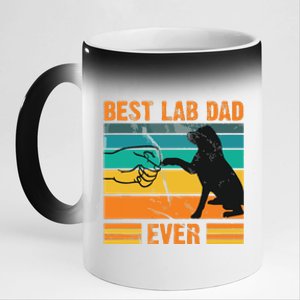 Best Lab Dad Ever Dog Lover Fathers Day Gift 11oz Black Color Changing Mug