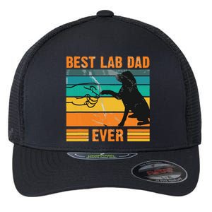 Best Lab Dad Ever Dog Lover Fathers Day Gift Flexfit Unipanel Trucker Cap