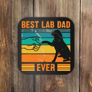 Best Lab Dad Ever Dog Lover Fathers Day Gift Coaster