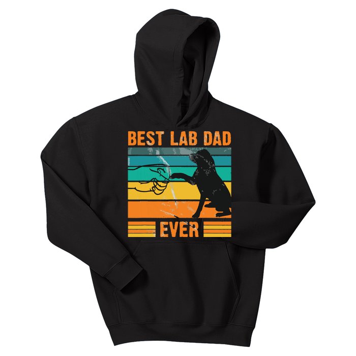 Best Lab Dad Ever Dog Lover Fathers Day Gift Kids Hoodie