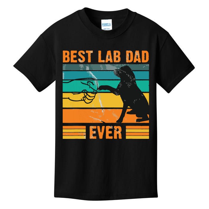 Best Lab Dad Ever Dog Lover Fathers Day Gift Kids T-Shirt