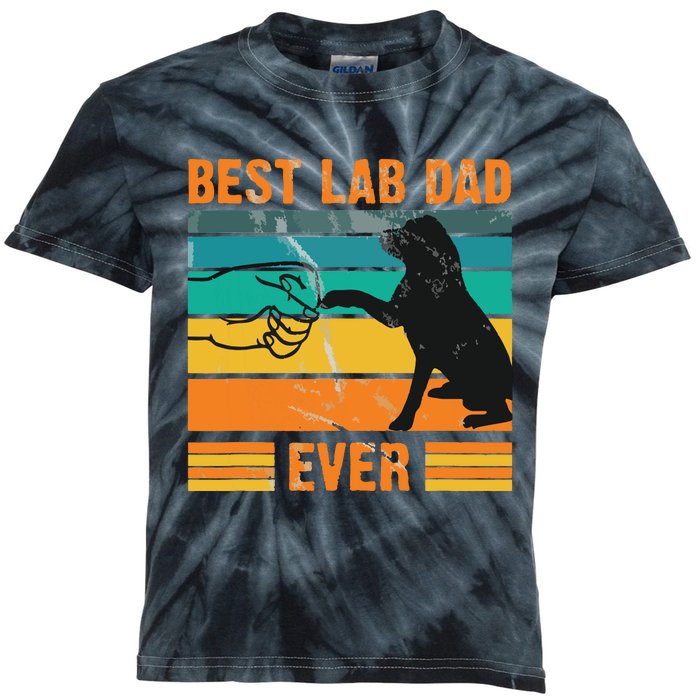 Best Lab Dad Ever Dog Lover Fathers Day Gift Kids Tie-Dye T-Shirt