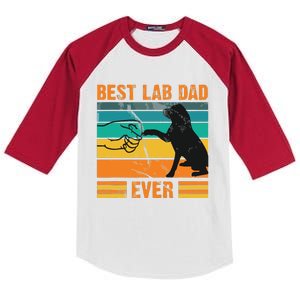 Best Lab Dad Ever Dog Lover Fathers Day Gift Kids Colorblock Raglan Jersey