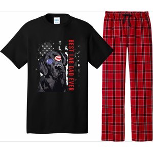 Best Lab Dad Ever Labrador Dog American Flag Fathers Day Pajama Set