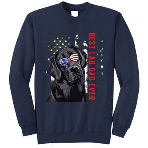 Best Lab Dad Ever Labrador Dog American Flag Fathers Day Sweatshirt