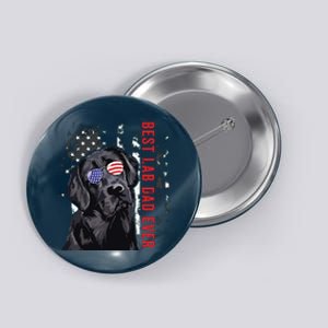 Best Lab Dad Ever Labrador Dog American Flag Fathers Day Button