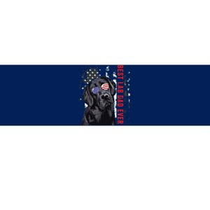 Best Lab Dad Ever Labrador Dog American Flag Fathers Day Bumper Sticker