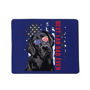 Best Lab Dad Ever Labrador Dog American Flag Fathers Day Mousepad