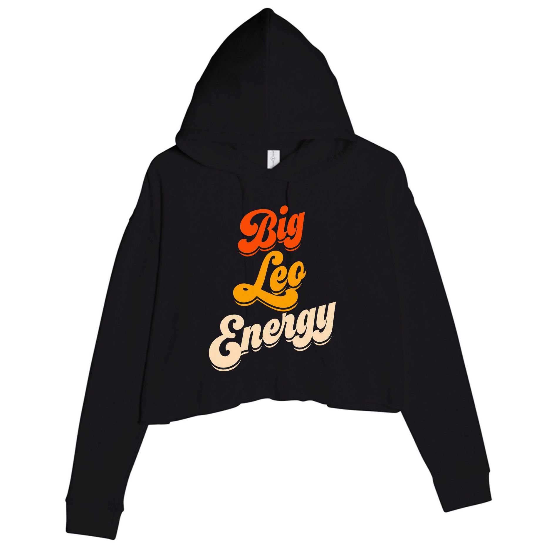 Big Leo Energy Leo For Horoscope Astrology Crop Fleece Hoodie