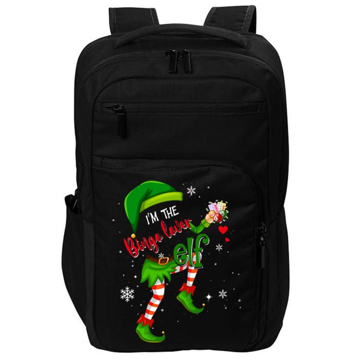 Bingo Lover Elf Matching Family Group Christmas Party Pajama Impact Tech Backpack