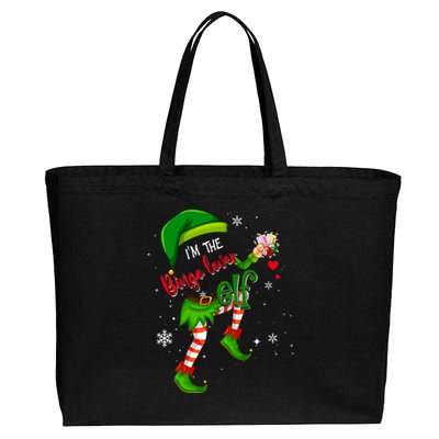 Bingo Lover Elf Matching Family Group Christmas Party Pajama Cotton Canvas Jumbo Tote