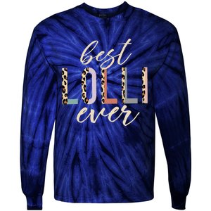 Best Lolli Ever Gifts Leopard Print Mothers Day Tie-Dye Long Sleeve Shirt