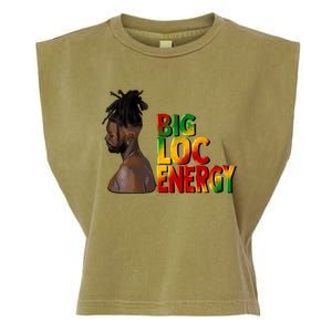 Big Loc Energy Afro Black Junenth 1865 Black History Gift Garment-Dyed Women's Muscle Tee