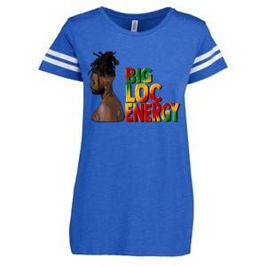 Big Loc Energy Afro Black Junenth 1865 Black History Gift Enza Ladies Jersey Football T-Shirt