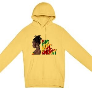 Big Loc Energy Afro Black Junenth Freedom 1865 Gift Premium Pullover Hoodie