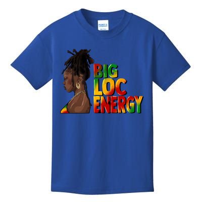 Big Loc Energy Afro Black Junenth Freedom 1865 Gift Kids T-Shirt