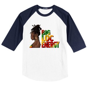 Big Loc Energy Afro Black Junenth Freedom 1865 Gift Baseball Sleeve Shirt