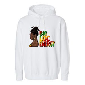 Big Loc Energy Afro Black Junenth Freedom 1865 Gift Garment-Dyed Fleece Hoodie