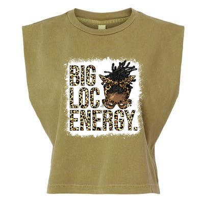 Big Loc Energy Leopard LocD Black Junenth Gift Garment-Dyed Women's Muscle Tee