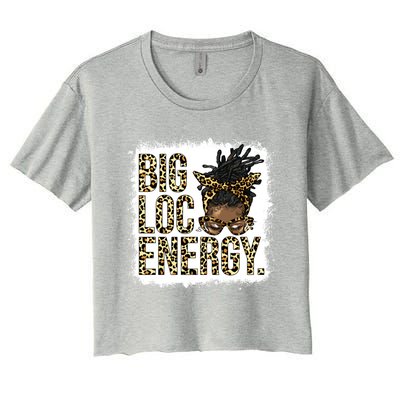 Big Loc Energy Leopard LocD Black Junenth Gift Women's Crop Top Tee