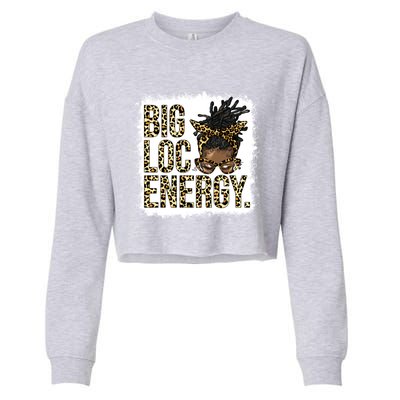 Big Loc Energy Leopard LocD Black Junenth Gift Cropped Pullover Crew