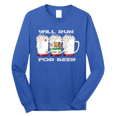 Beer Lover Er Local Beer Funny Ca State Flag Usa Gift Long Sleeve Shirt