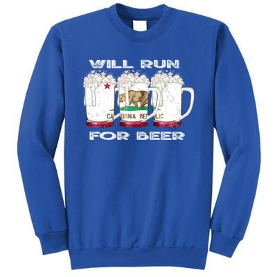 Beer Lover Er Local Beer Funny Ca State Flag Usa Gift Sweatshirt