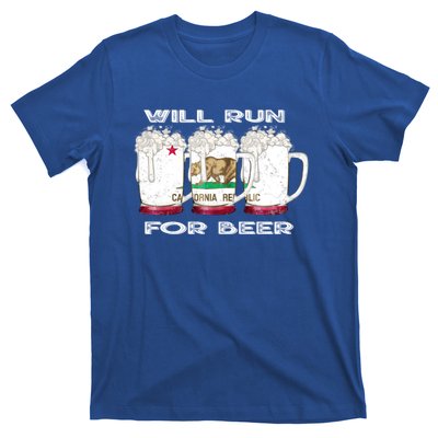 Beer Lover Er Local Beer Funny Ca State Flag Usa Gift T-Shirt